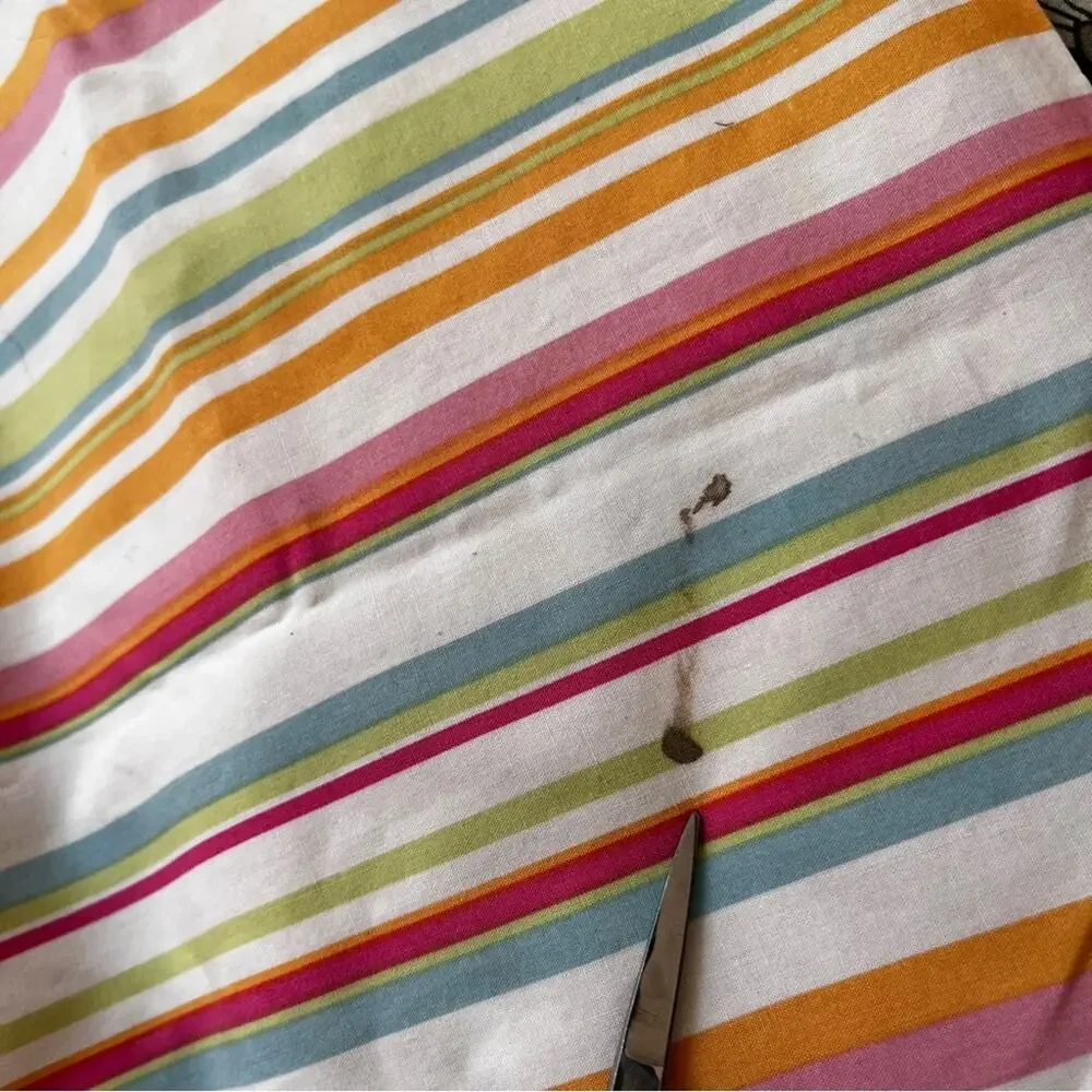 Pottery Barn Teen Reversible Twin Duvet Cover Orange Floral Striped